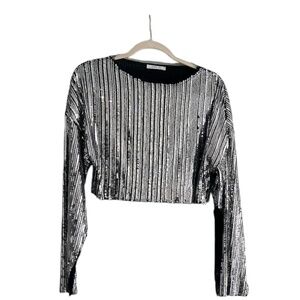 Zara Sequin Crop Top